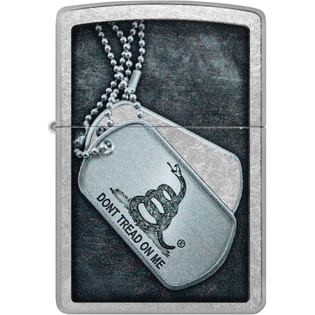 Zippo 2022N Zippo Supplement, Dont Tread On Me Dog Taggs, Street Chrome ZIP-48119